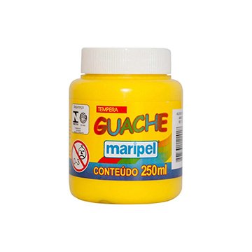 Tinta Tempera Guache Maripel 250ml Amarela PCT 6UN