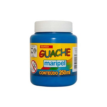 Tinta Tempera Guache Maripel 250ml Azul Escuro PCT 6UN