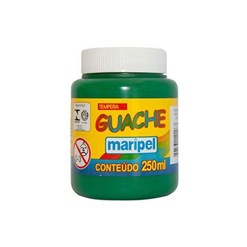 Tinta Tempera Guache Maripel 250ml Verde Escuro PCT 6UN