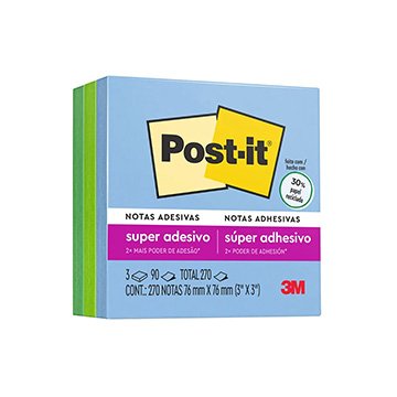 Bloco Adesivo Post-it 76x76mm Coleção Oasis | 3M