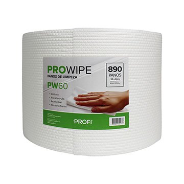 Pano Reutilizável Multiuso PW60 25x34cm Rolo 890 unidades | Profi