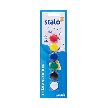 Imãs Coloridos 20mm para Quadros Blister 6UN