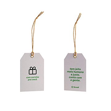 Etiqueta Tag para Presente Sicredi 5x7cm PCT 100UN