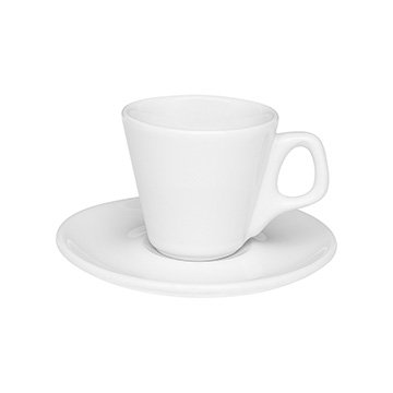Xícara de Café Espresso  80ml com Pires Branco CX 12UN