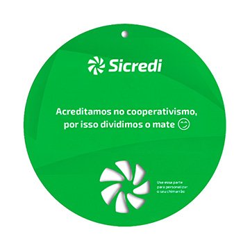 Cevador para Chimarrão Sicredi Vazado PCT 5UN
