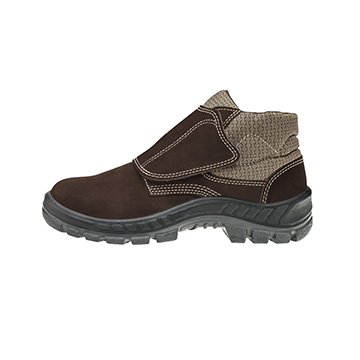 Botina Marluvas 50B26BP Marrom Velcro Bico Plástico 33