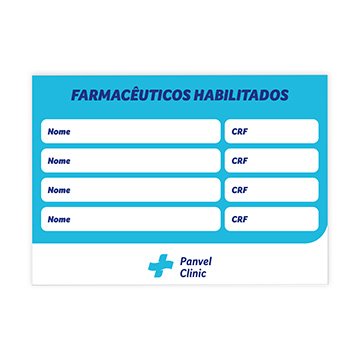 Lâmina Farmacêuticos Habililitados Cód 196 PCT 10UN