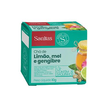 Chá Limão Mel e Gengibre 10g Sanitas CX 10UN